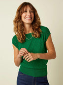 Groen gebreide top lina