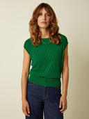 Groen gebreide top lina