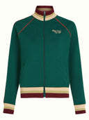 Groen vest met rits lila