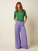 Groen boxy t-shirt met opdruk