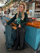 Groene metallic blouse maisie