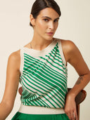 Groen gestreepte top nicky