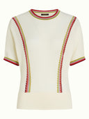 Creme gebreide top daria