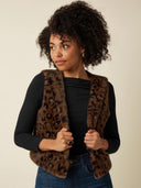 Luipaardprint gilet viva billy