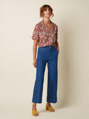 Rode blouse met korte mouw elsie