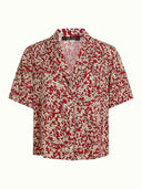 Rode blouse met korte mouw elsie