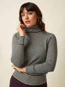 Gestreepte rollneck top sere