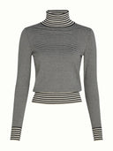 Gestreepte rollneck top sere