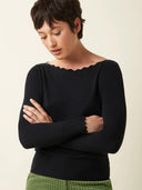 Zwarte lange mouwen top audrey