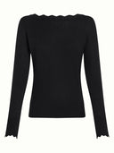 Zwarte lange mouwen top audrey