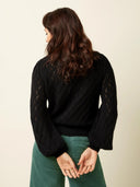Zwart vest cardi v farfalle