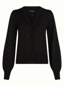 Zwart vest cardi v farfalle