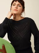 Zwarte top erin farfalle