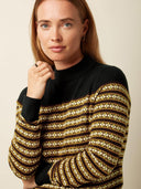 Zwarte knit met turtleneck agnes
