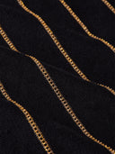 Zwarte midi rok met goudlurex Plume