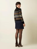 Zwart gestreepte rollneck top ozark