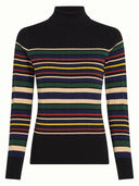Zwart gestreepte rollneck top ozark