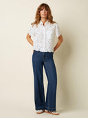 Witte broderie blouse evelina brava
