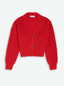 Rood gebreid vest decima