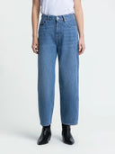 Blauwe balloon jeans leila ceky blue worn