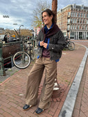 Donkergrijze denim jacket deon