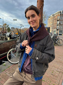 Donkergrijze denim jacket deon