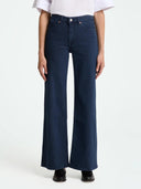 Donkerblauwe flared broek jane 33