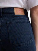 Donkerblauwe flared broek jane 33