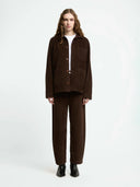 Bruine corduroy broek leila