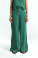 Linnen broek belle bistro green