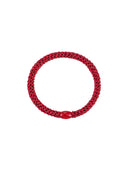 Donkerrood haarelastiek met glitter