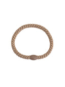 Beige haarelastiek met glitter