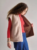 Beige reversible gilet georgie