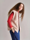 Beige reversible gilet georgie