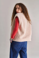Beige reversible gilet georgie