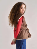 Beige reversible gilet georgie