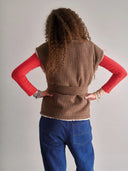 Beige reversible gilet georgie