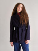 Donkerblauwe wollen blazer ophelia coat