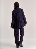 Donkerblauwe wollen blazer ophelia coat