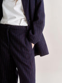 Donkerblauwe wollen blazer ophelia coat