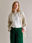 Halflang gebreid vest amelia cardigan