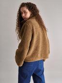 Camel bruine teddy jacket isobel