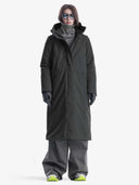 Donkergroene waterproof parka mishima