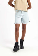 Denim high rise short feline