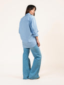 Blauw gestreepte blouse ava