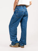 Blauwe jeans ruby relaxed marble blue