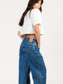 Blauwe jeans ruby relaxed marble blue