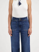 Farrah worker faded blue lengte 34