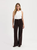 Donkerbruine corduroy jeans farrah worker 34
