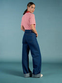 Donker blauwe francis super wide rinse jeans 32